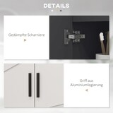 thumbnail of Waschbeckenunterschrank 60x30x60 mit verstellbaren Regalen, U-förmig, Spritzwasserschutz, Spanholz, Stauraum, Grau
