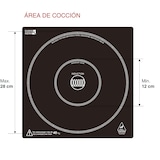 thumbnail of LACOR - 69132 - Placa de indução portátil, superfície de vidro, controle de toque, 17 níveis de potência, dois queimadores 12 e 28 cm