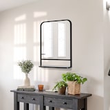 thumbnail of HOMCOM espejo decorativo de pared 50x70cm espejo rectangular de metal con estante de almacenamiento para salón dormitorio entrada estilo moderno negro