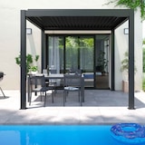 thumbnail of Pergola bioclimatique autoportée 3x3m et 3 Stores 2,66 X 2,34m