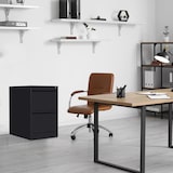 thumbnail of m-office Archivador Metálico Negro de Oficina con 2 Cajones y Cerradura para Carpetas A4 y Folios, Mueble Cajonera de 62 x 46 x 72 cm (2 unds)