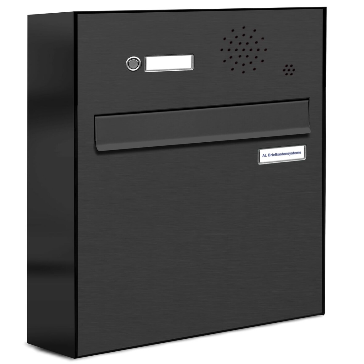 AL Briefkastensysteme 1 Fach Premium Durchwurf Briefkasten A4 in RAL 7016 Anthrazit Grau, Post A4, robust, wetterfest, Artikelnummer: 331P1DZ1KSP7016