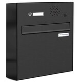 thumbnail of AL Briefkastensysteme 1 Fach Premium Durchwurf Briefkasten A4 in RAL 7016 Anthrazit Grau, Post A4, robust, wetterfest, Artikelnummer: 331P1DZ1KSP7016