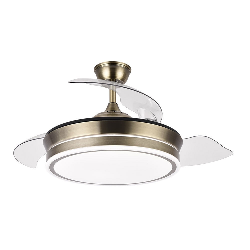 Ventilador Dc Bayomo S Dorado Con Cct Regulable Y Memoria De Color