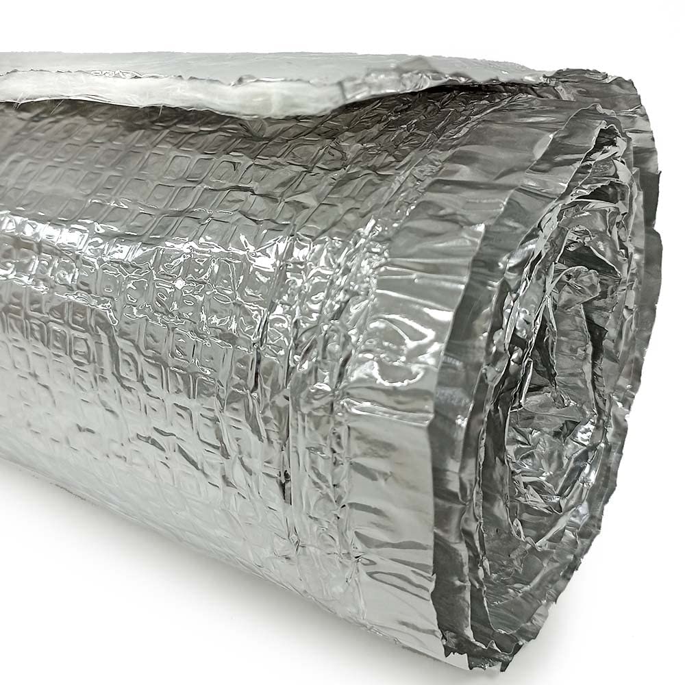 Isolation réfléchissante à haute température, jusqu'à 600ºC (1mx1m) - Renforcée avec de la fibre de verre. Placement dans les cheminées, chaudières
