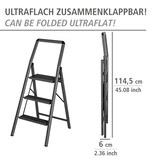 thumbnail of WENKO Alu-Klapptrittleiter Compact 3-stufig Dunkelgrau