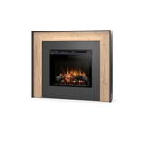 thumbnail of ZUNI - Lareira elétrica autônoma com aquecimento de piso LED - 28' - 130,2 x 110 x 27,5 - Preto / Carvalho claro