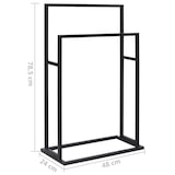 thumbnail of vidaXL Handtuchhalter Freistehend Schwarz 48x24x78,5 cm Eisen