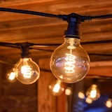 thumbnail of Guirlande guinguette extérieure 5M 5 douilles E27 câble noir prolongeable IP44 LUXA 230V Lotti