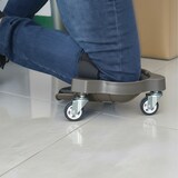 thumbnail of Relaxdays Knieschoner auf Rollen, bis 100 kg, gelenkschonende Bodenarbeiten, je BxT: 22 x 29,5 cm, Knieschützer, schwarz