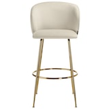 thumbnail of tectake Chaise de bar avec dossier LUANA aspect velours - crème/or, Lot de 6 - 405867