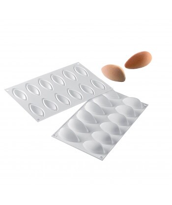 Silikomart Silikonform für 12 Nocken, 6,3 x 3 x 3 cm (H), antihaftbeschichtet, Gesamtgröße 30 x 17,5 cm, zum Kochen