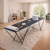thumbnail of Tapeziertisch, klappbar, 1-teilig, Alu, 300 x 60 x 77 cm, Zentimeter-Skala bis 290 cm, multifunktionaler, klappbar, bis 30 kg belastbar, Raburg Stan