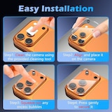 thumbnail of 4x Kameraschutz für iPhone 17 Pro HD klar Tempered 9H Panzerglas Linse Kamerafolie