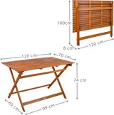 thumbnail of Mesa jardín rectangular acacia 6 comensales Aktive