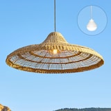 thumbnail of Lumisky Kabellose Pendelleuchte FREYA LARGE RGB D70CM Seegras Beige