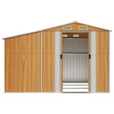 thumbnail of Helloshop26 - Gartenhaus Geräteschuppen Geräteschuppen robust helle Farbe 277 x 279 x 179 cm verzinkter Stahl braun 02_0022313