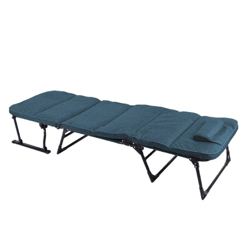 2 in 1 Gartenliege Ruheliege Liegebett Relaxsessel Ruhesessel Kopfkissen blau : Blau