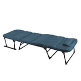 thumbnail of 2 in 1 Gartenliege Ruheliege Liegebett Relaxsessel Ruhesessel Kopfkissen blau : Blau