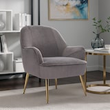 thumbnail of Home Nature Wohnkonzept Sessel Grau Wohnzimmer Loungesessel Relaxsessel Einzelsessel Gepolsterte Lounge-Sofas Accent Chair