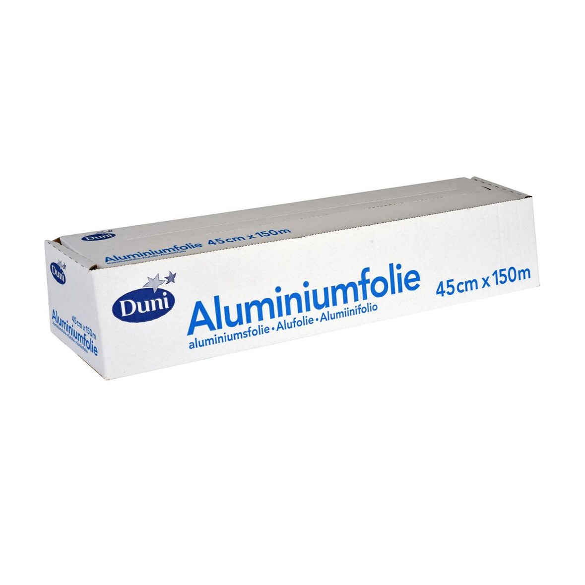 6x DUNI Aluminiumfolie, Abrollkarton 0,45 x 150 m, 12 µ Silber