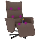 thumbnail of vidaXL Massagesessel mit Fußteil Braun Kunstleder