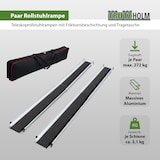 thumbnail of TRUTZHOLM 2 x Teleskoprampe 90 - 152 cm Traglast 272 Alu grau schwarz Antirutsch beschichtet inkl.Tasche Rollstuhlrampe