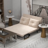 thumbnail of HOMCOM sofá cama convertible 3 en 1 sillón cama de 2 plazas plegable con respaldo ajustable de 5 niveles y 2 almohadas acolchadas 102x73x81 cm