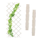 thumbnail of Relaxdays Rankgitter ausziehbar, 3er Set, Rankhilfe Kletterpflanzen, 180x90 cm, Garten, Balkon, Terrasse, Holz, weiß