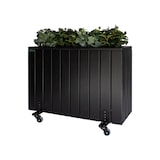 thumbnail of HORTALIA Jardinera Alta de Madera con Ruedas 100x34x80 cm - Ebony Black