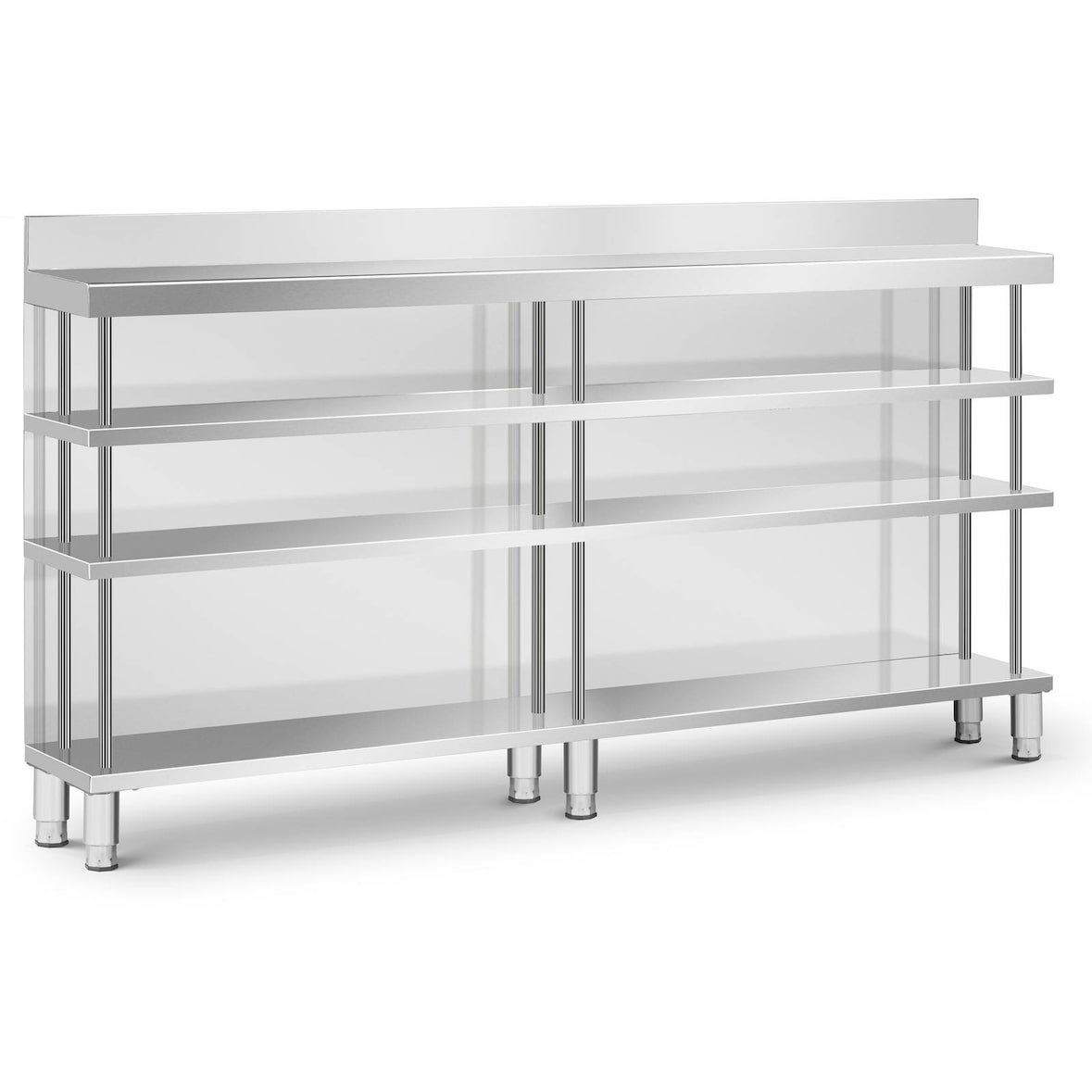 Royal Catering - Royal Catering Meuble bar comptoir - inox - 200 x 30 x 105 cm Comptoir de bar Plan de travail professionnel Table de travail en