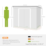 thumbnail of Outsunny Casetta da Giardino in Acciaio con Prese d'Aria Doppia Porta
