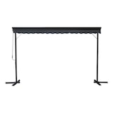 thumbnail of Store double pente avec coffre 3 x 4 m en aluminium gris anthracite