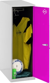 thumbnail of SimonRack Taquillas Vestuario Pequeña, 915x400x500 mm, Amario Metálico Pequeño, Incluye Llave, Gris/Rosa - Simonlocker