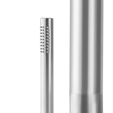 thumbnail of ARBORÉIA Sined Chuveiro exterior montado na parede em aço inoxidável 316L com entrada de água quente e fria, Inox