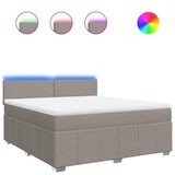 thumbnail of vidaXL Boxspringbett mit Matratze Taupe 180x200 cm Stoff