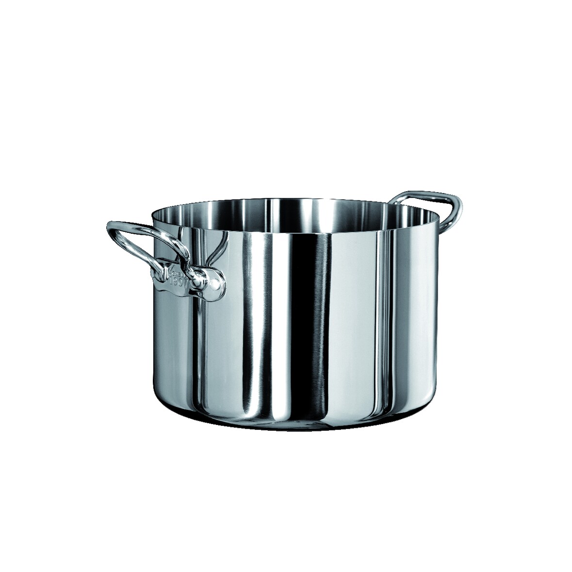 Agnelli - Caçarola alta tri-metal de 24 cm, 5.6 L, Série AGNELLI 1907