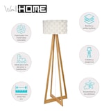 thumbnail of WellHome - Witte bamboe vloerlamp Ø50x150cm