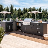 thumbnail of 5-teilige Eck-Außenküche mit Spüle und Grill