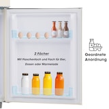 thumbnail of Kompakter 46×45×91 cm Retro Kühlschrank 72L Zweitürig Gefrierfach 21L Kühlfach 51L Energiesparend E-Klasse Verstellbare Einlegeböden Weiß