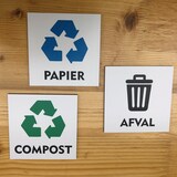 thumbnail of CombiCraft Abfallschild 'Compost' mit Recyclingsymbol - 10 x 10 cm