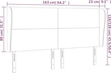 thumbnail of vidaXL Kopfteil mit Ohren Schwarz 163x23x118/128 cm Samt