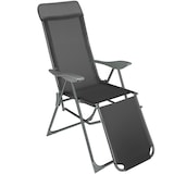 thumbnail of tectake Set van 2 aluminium tuinstoelen inklapbaar met hoofdsteun en voetensteun - antraciet - 405972
