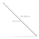 thumbnail of Relaxdays Teleskopstange, Klemmstange f. Gardinen, Duschvorhänge, Türrahmen uvm., ohne Bohren, Edelstahl, 150 - 280 cm