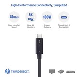 thumbnail of Renkforce Thunderbolt™-Kabel Thunderbolt™ 4 Thunderbolt™ (USB-C®) Stecker, Thunderbolt™ (USB-C®) Ste
