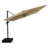 thumbnail of Gastro Ampelschirm Rome Beige, quadratisch, 3 × 3 m, 8 Streben, 210 g/m² Polyester, wasserabweisend, höhenverstellbar, 360° drehbar, ohne Volant