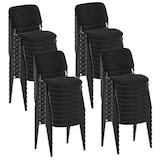 thumbnail of Konferenzstuhl Iso | 50er Set Schwarz | stapelbarer Besucherstuhl