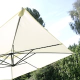 thumbnail of Parasol déporté carré 3x3m acier écru - Oviala