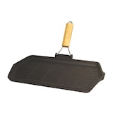 thumbnail of Grill rectangulaire fonte 33,5 x 19,5 cm - manche rétractable -  Noir Rectangulaire Fonte émaillée Baumalu 37.00x35.00 cm