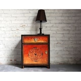 thumbnail of OPIUM OUTLET Meubels Ladekast Nachtkastje Nachtkabinet Nachttabel Nachtkistje 35191-2 zwart-oranje Aziatisch Chinees Oosters